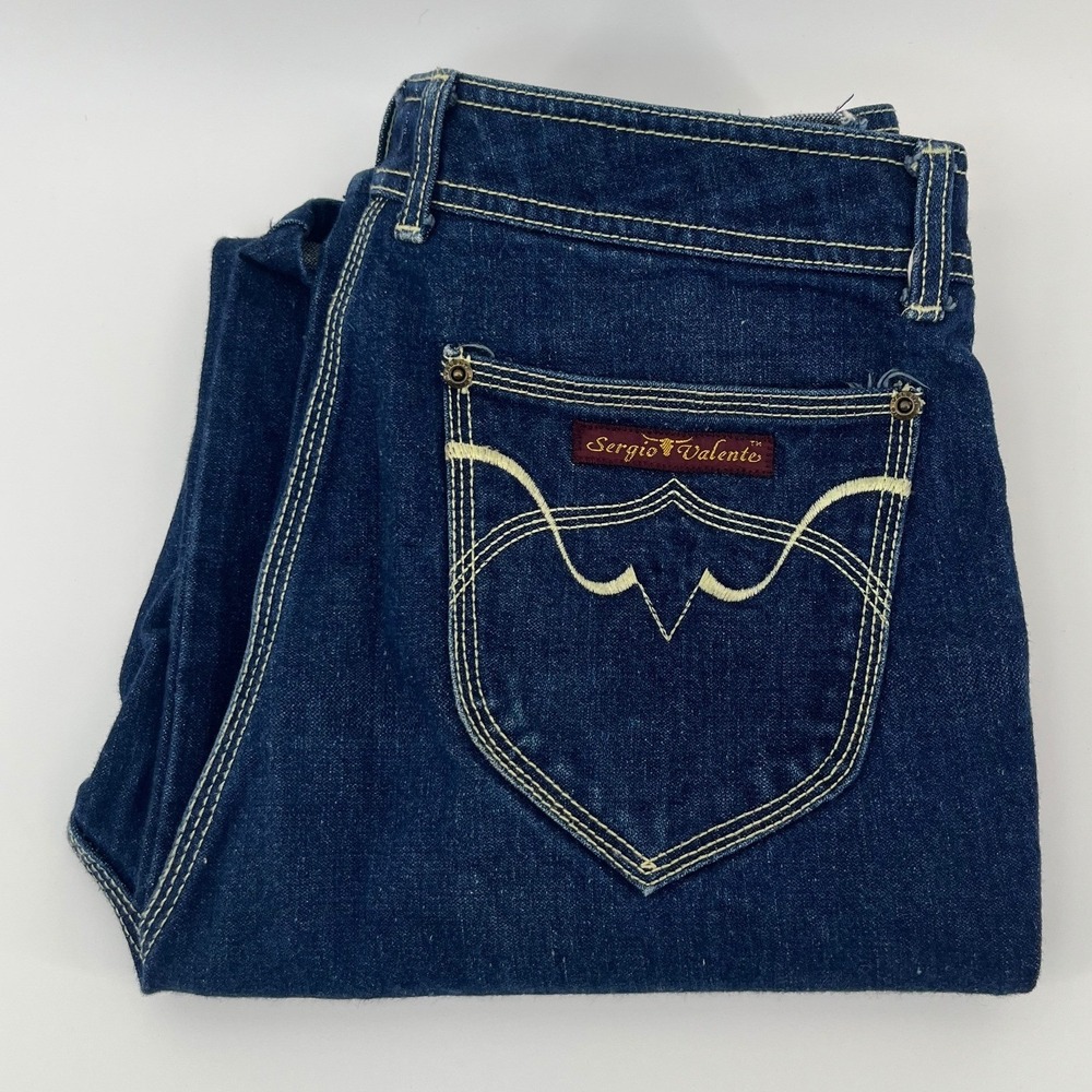 Sergio Valente Jeans Mens 36 Blue Vintage Straight Leg High Rise Denim